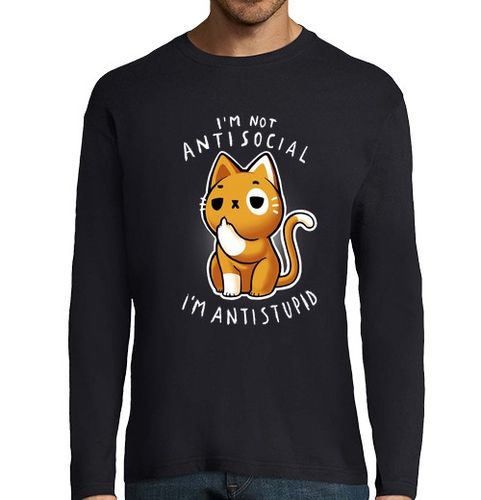 Camiseta Hombre Manga Larga Antisocial laTostadora - latostadora.com - Modalova
