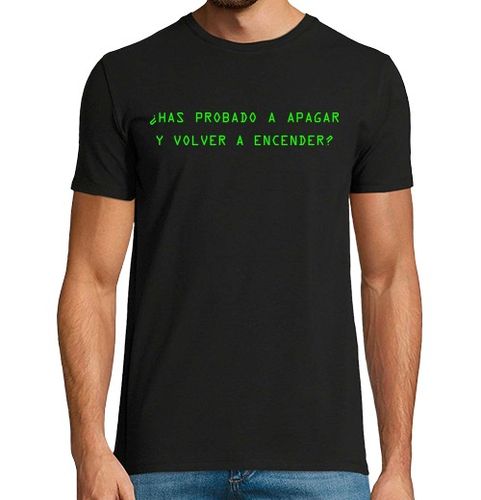 Camiseta Hombre Manga Corta ¿Has probado a apagar y volver a encender? laTostadora - latostadora.com - Modalova