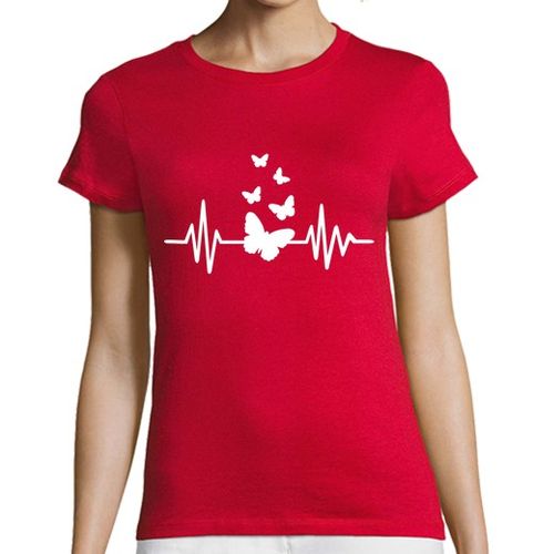 Camiseta Mujer Manga Corta frecuencia de mariposa laTostadora - latostadora.com - Modalova
