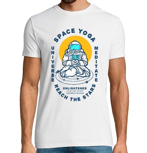Camiseta Hombre Manga Corta Camiseta Astronauta Yoga Universo Retro 80s 90s Vintage laTostadora - latostadora.com - Modalova