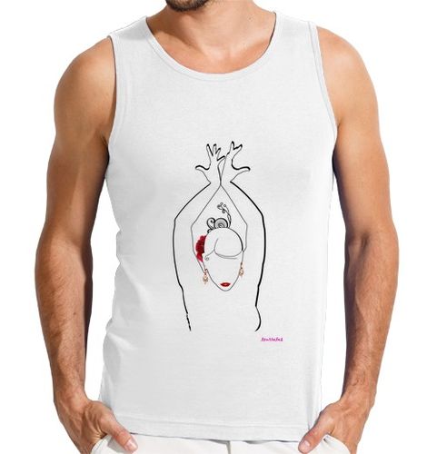 Camiseta Hombre Sin Mangas flamenca para claro, Hombre, sin mangas, blanca laTostadora - latostadora.com - Modalova
