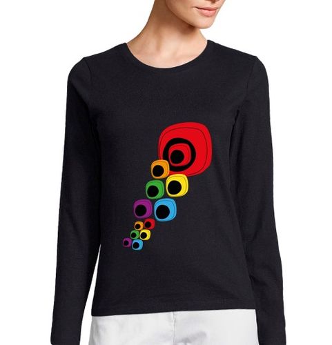 Camiseta Mujer Manga Larga Ojos de colores laTostadora - latostadora.com - Modalova
