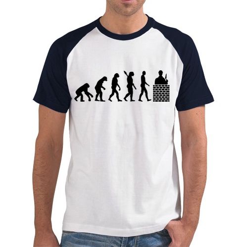 Camiseta Hombre Estilo Béisbol la evolución de albañil laTostadora - latostadora.com - Modalova