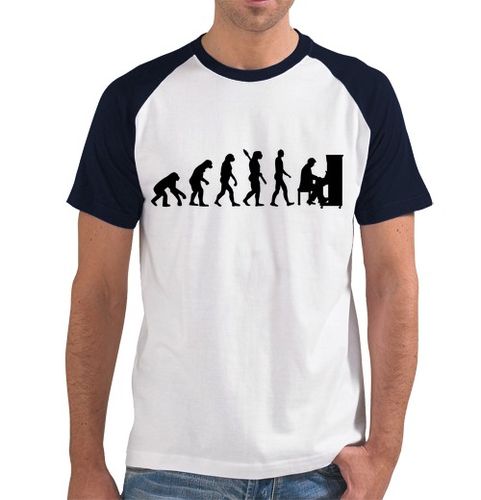 Camiseta Hombre Estilo Béisbol evolución pianista de piano laTostadora - latostadora.com - Modalova