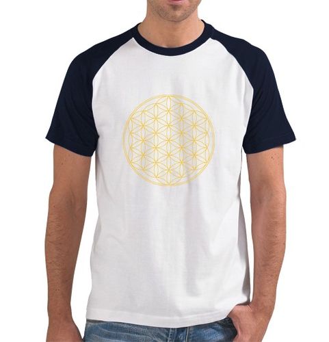 Camiseta Hombre Estilo Béisbol Flor de la vida Gold laTostadora - latostadora.com - Modalova