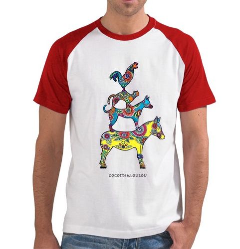 Camiseta Hombre Estilo Béisbol los músicos de bremen laTostadora - latostadora.com - Modalova
