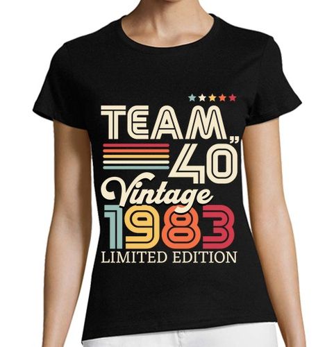 Camiseta Mujer Manga Corta equipo 40 años edición limitada 1983 laTostadora - latostadora.com - Modalova