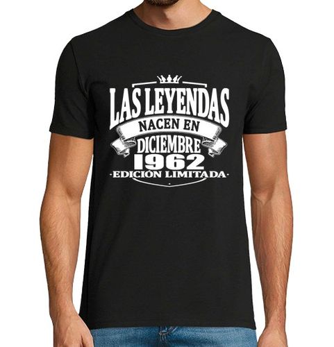 Camiseta Hombre Manga Corta Las leyendas nacen en diciembre 1962 laTostadora - latostadora.com - Modalova