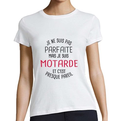 Camiseta Mujer Manga Corta No es perfecto pero ciclista laTostadora - latostadora.com - Modalova