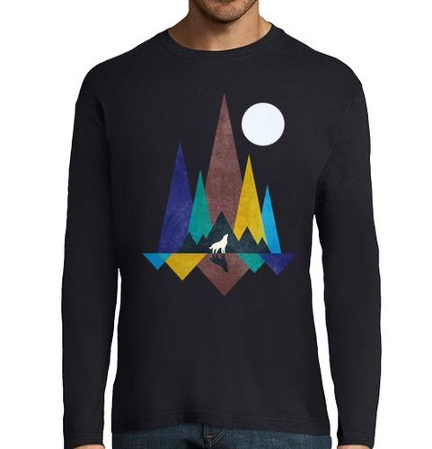 Camiseta Hombre Manga Larga lobo luz de luna laTostadora - latostadora.com - Modalova