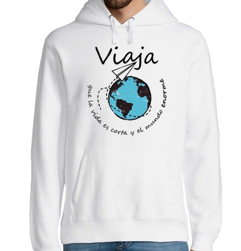 Sudadera Con Capucha Para Hombre Viaja, que la vida es corta y el mundo laTostadora - latostadora.com - Modalova