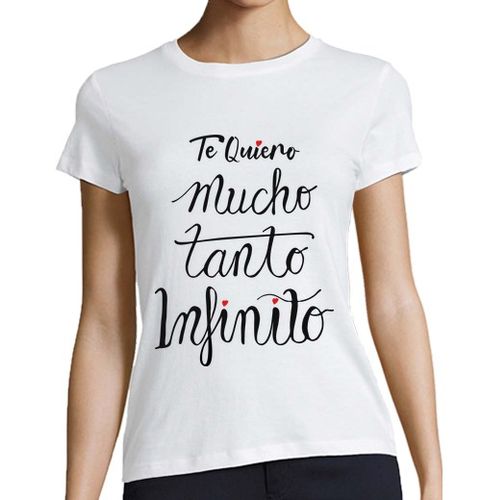 Camiseta Mujer Manga Corta te quiero mucho tanto infinito regalos para una novia laTostadora - latostadora.com - Modalova