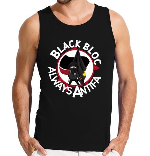 Camiseta Hombre Sin Mangas camiseta sin mangas hombre - bloque negro siempre antifa laTostadora - latostadora.com - Modalova