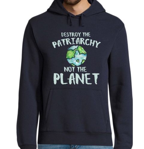 Sudadera Con Capucha Para Hombre Destroy the patriarchy not the planet laTostadora - latostadora.com - Modalova