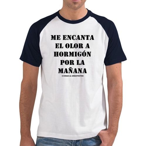 Camiseta Hombre Estilo Béisbol Camiseta béisbol arquitectura - Hormigón black - Cosas de Arquitectos laTostadora - latostadora.com - Modalova