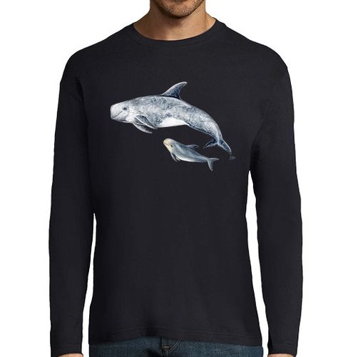 Camiseta Hombre Manga Larga Delfín de Risso calderón gris Camiseta laTostadora - latostadora.com - Modalova