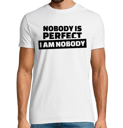 Camiseta Hombre Manga Corta nadie es perfecto yo soy nadie laTostadora - latostadora.com - Modalova