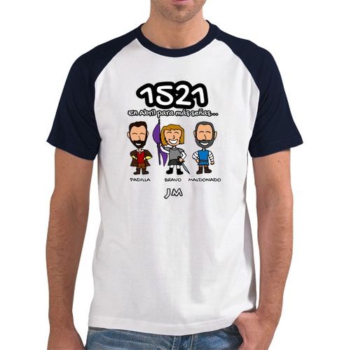 Camiseta Hombre Estilo Béisbol 1521 Villalar 23 de Abril Padilla Bravo Maldonado laTostadora - latostadora.com - Modalova