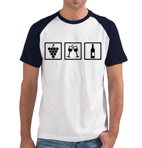 Camiseta Hombre Estilo Béisbol botella de vasos de vino de uvas laTostadora - latostadora.com - Modalova
