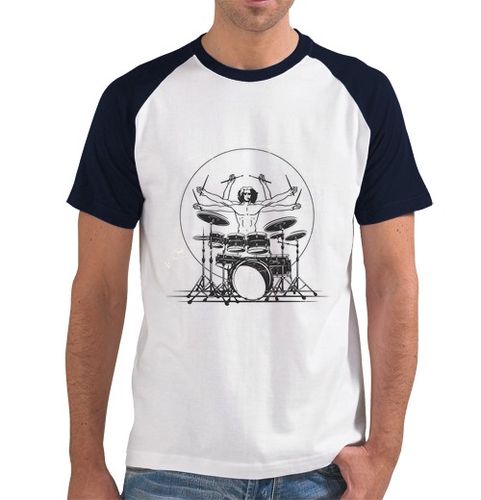 Camiseta Hombre Estilo Béisbol diseño de baterista vitruviano laTostadora - latostadora.com - Modalova