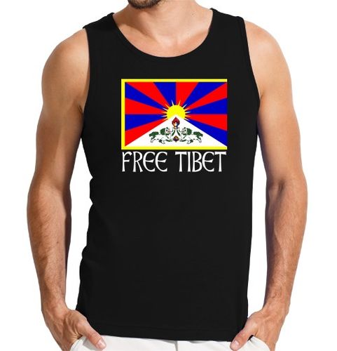 Camiseta Hombre Sin Mangas FREE TIBET BLANCO laTostadora - latostadora.com - Modalova