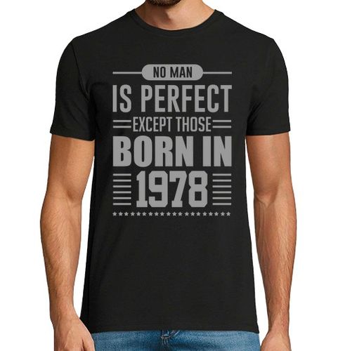Camiseta Hombre Manga Corta ningún hombre es perfecto excepto los nacidos en 1 laTostadora - latostadora.com - Modalova