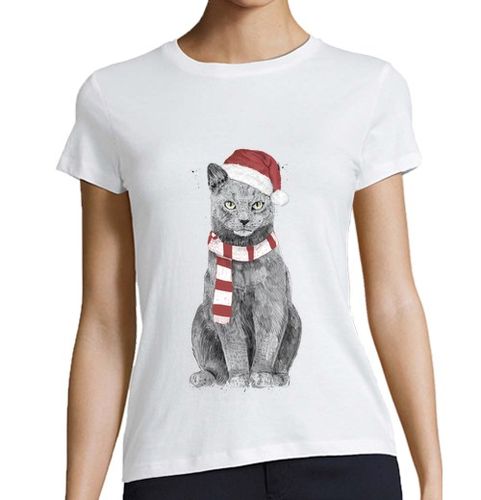Camiseta Mujer Manga Corta gato de navidad laTostadora - latostadora.com - Modalova