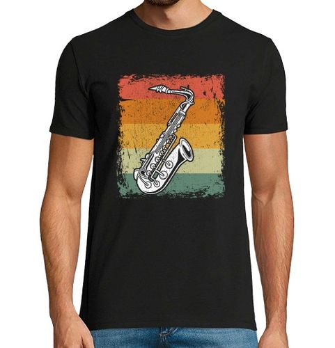 Camiseta Hombre Manga Corta idea de regalo de saxofón de música de saxofonista vintage laTostadora - latostadora.com - Modalova