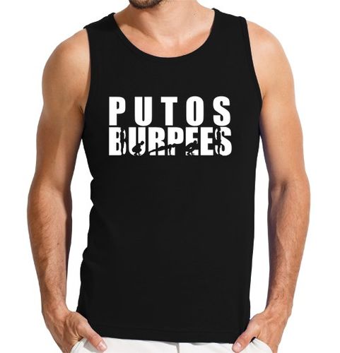Camiseta Hombre Sin Mangas CAMISETA SIN MANGAS PUTOS BURPEES NEGRA laTostadora - latostadora.com - Modalova
