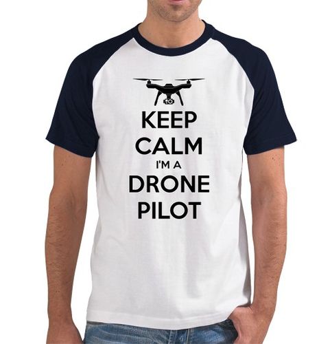 Camiseta Hombre Estilo Béisbol Camiseta para Pilotos de drone: Keep Calm I'm a Drone Pilot laTostadora - latostadora.com - Modalova