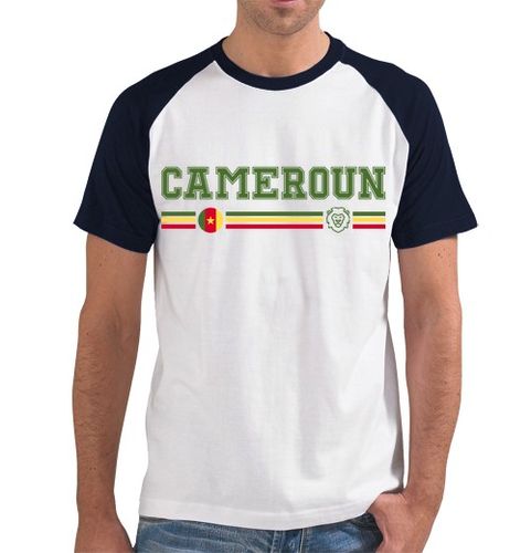 Camiseta Hombre Estilo Béisbol bandera de camerún y emblema de camerún laTostadora - latostadora.com - Modalova