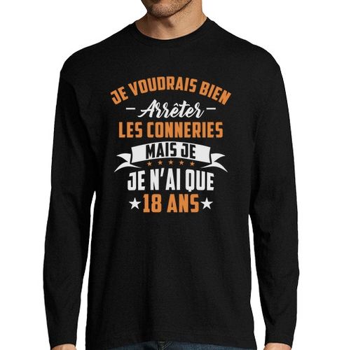 Camiseta Hombre Manga Larga Regalo de humor de aniversario de 18 añ laTostadora - latostadora.com - Modalova