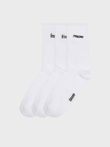 Pack de 3 pares de calcetines con estampado - Cropp - Modalova