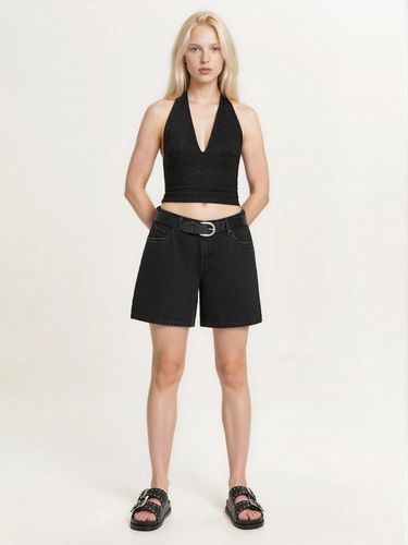 Cropp - Bermudas vaqueras - Negro - Cropp - Modalova