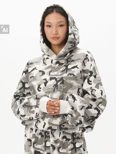 Sudadera con capucha y estampado - Cropp - Modalova
