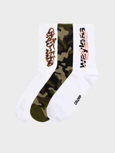 Pack de 3 pares de calcetines con motivos - Cropp - Modalova
