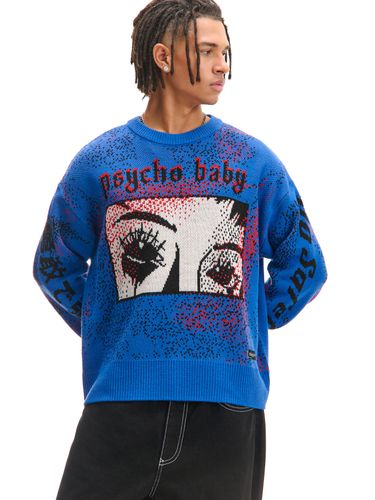 Cropp - Jersey estampada - Azul - Cropp - Modalova