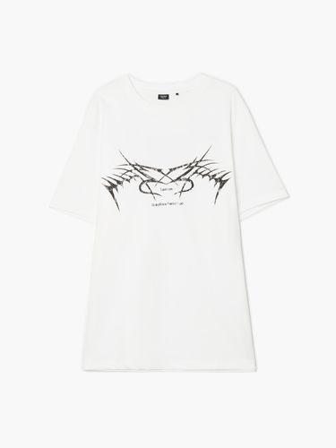 Camiseta blanca con estampado - Cropp - Modalova