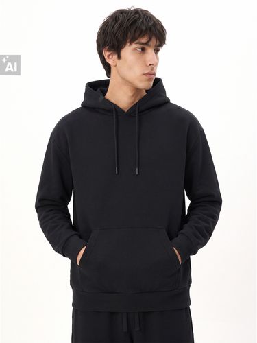 Sudadera negra con capucha - Cropp - Modalova