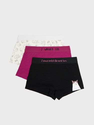 Pack de 3 bóxeres con estampado - Cropp - Modalova