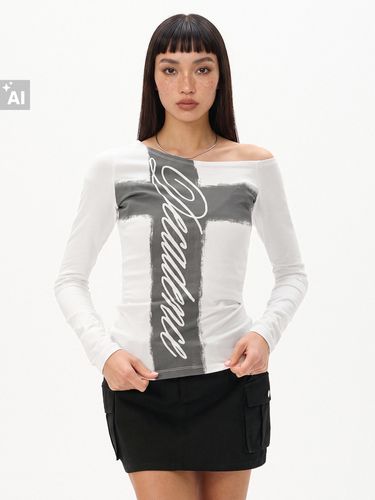 Camiseta de manga larga estampada - Cropp - Modalova