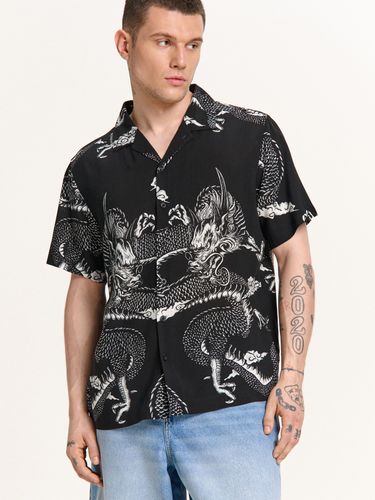 Cropp - Camisa estampada - Negro - Cropp - Modalova