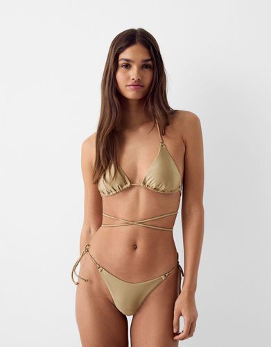 Top Bikini Arandelas Brillo Mujer L - Bershka - Modalova