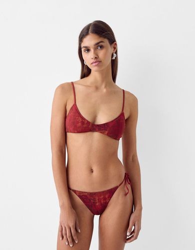 Braguita Bikini Mesh Mujer Xs - Bershka - Modalova