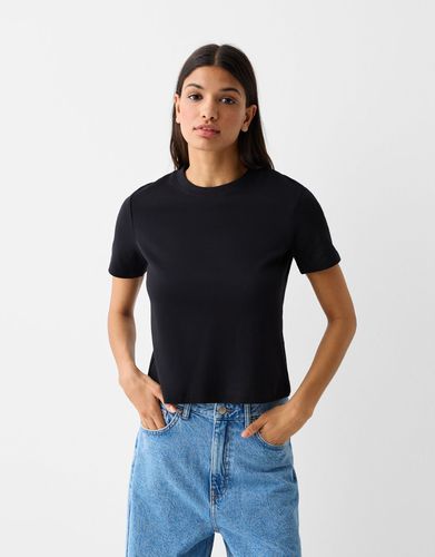 Camiseta Manga Corta Regular Fit Mujer L - Bershka - Modalova