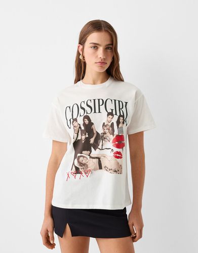 Camiseta Gossip Girl Manga Corta Print Mujer L - Bershka - Modalova