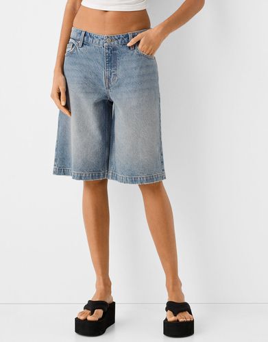 Bermuda Denim Baggy Mujer 36 - Bershka - Modalova