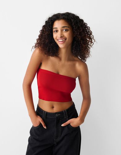 Bershka Top Bandeau Mujer S Rojo - Bershka - Modalova