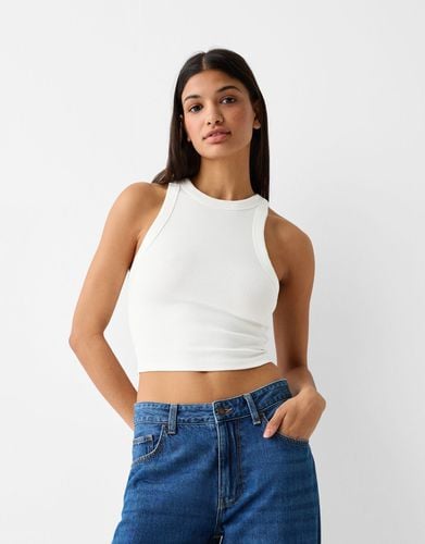 Camiseta Sin Mangas Rib Mujer L - Bershka - Modalova