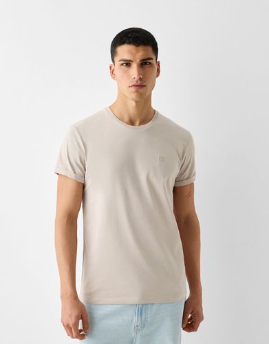 Camiseta Manga Corta Muscle Fit Hombre Xs - Bershka - Modalova